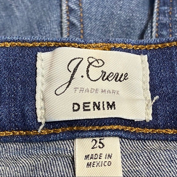 J. CREW folded hem 5 pocket low rise cotton blend 2018 size 25 jean shorts - Picture 3 of 5